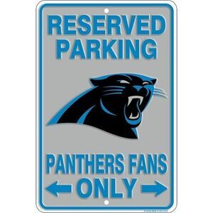 Carolina Panthers NFL "Panthers Fans Only" Reserved Parking Sign